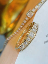 Load image into Gallery viewer, LUOWEND 18K Yellow Gold Fine Jewelry Real Natural Diamond Ring for Women