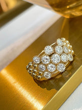 Load image into Gallery viewer, LUOWEND 18k Yellow Gold Fine Jewelry Real Natural Diamond Ring for Women