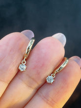 Load image into Gallery viewer, LUOWEND 18K White/Yellow Gold Fine Jewelry Real Natural Diamond Earrings for Women