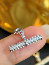 Load image into Gallery viewer, LUOWEND 18K White/Yellow Gold Fine Jewelry Real Natural Diamond Pendant for Women