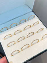 Load image into Gallery viewer, LUOWEND 18K Yellow Gold Natural Diamond Ring for Women