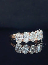 Load image into Gallery viewer, LUOWEND 18K Rose Gold Fine Jewelry Real Natural Diamond Ring for Women