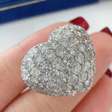 Load image into Gallery viewer, LUOWEND 18K White Gold Natural Diamond Ring for Women