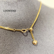 Load image into Gallery viewer, LUOWEND 18K Yellow Gold Necklace for Women
