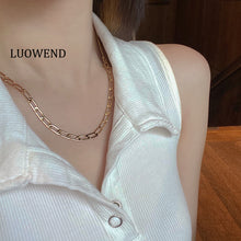 Load image into Gallery viewer, LUOWEND 18K Yellow Gold Necklace for Women