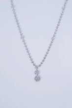 Load image into Gallery viewer, LUOWEND 18K White Gold Real Natural Diamond Ring for Women