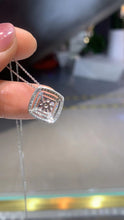 Load image into Gallery viewer, LUOWEND 18K White Gold Real Natural Diamond Pendant Necklace for Women