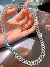 Load image into Gallery viewer, LUOWEND 18K White or Yellow Gold Real Natural Diamond Necklace for Women