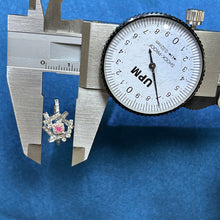 Load image into Gallery viewer, LUOWEND 18K White Gold Natural Pink Diamond Ring for Women