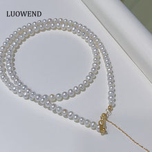 Load image into Gallery viewer, LUOWEND Natural Feshwater Pearl Necklace for Women