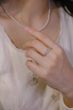 Load image into Gallery viewer, LUOWEND 18K White Gold Real Natural Diamond Ring for Women
