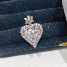 Load image into Gallery viewer, LUOWEND 18K White Gold Real Natural Diamond Earring and Necklace for Women