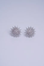 Load image into Gallery viewer, LUOWEND 18K White Gold Natural Diamond Earrings for Women