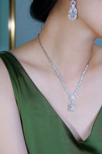 Load image into Gallery viewer, LUOWEND 18K White Gold Real Natural Diamond Necklace for Women