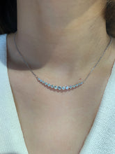 Load image into Gallery viewer, LUOWEND 18K White Gold Real Natural Diamond Pendant Necklace for Women