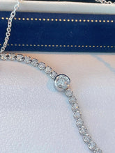 Load image into Gallery viewer, LUOWEND 18K White/Yellow Gold Real Natural Diamond Bracelet for Women