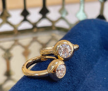 Load image into Gallery viewer, LUOWEND 18K White/Yellow Gold Fine Jewelry Real Natural Diamond Earrings for Women