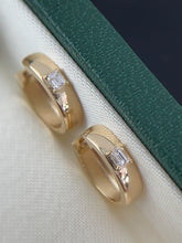 Load image into Gallery viewer, LUOWEND 18K White/Yellow Gold Fine Jewelry Real Natural Diamond Earrings for Women