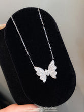 Load image into Gallery viewer, LUOWEND 18K White Gold Natural Diamond Necklace for Women