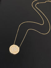 Load image into Gallery viewer, LUOWEND 18k Yellow Gold Natural Diamond Necklace for Women