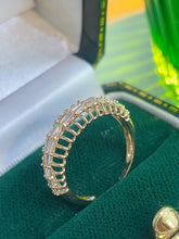 Load image into Gallery viewer, LUOWEND 18K Yellow Gold Natural Diamond Ring for Women