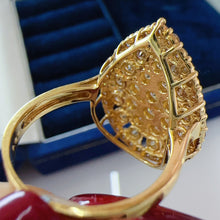 Load image into Gallery viewer, LUOWEND 18K White or Yellow Gold Natural Diamond Ring for Women