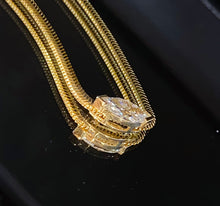 Load image into Gallery viewer, LUOWEND 18K Yellow Gold Real Natural Diamond Necklace for Women