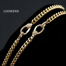 Load image into Gallery viewer, LUOWEND 18K Yellow Gold Real Natural Diamond Bracelet for Women