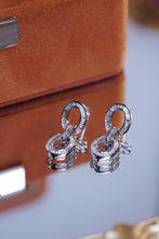 Load image into Gallery viewer, LUOWEND 18K White Gold Natural Diamond Earrings for Women