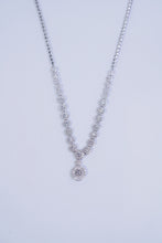 Load image into Gallery viewer, LUOWEND 18K White Gold Real Natural Diamond Necklace for Women