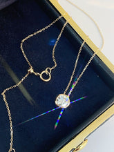 Load image into Gallery viewer, LUOWEND 18K Yellow Gold Natural Diamond Necklace for Women