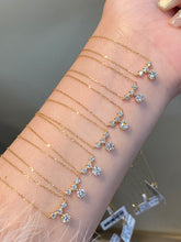 Load image into Gallery viewer, LUOWEND 18K Yellow Gold Natural Diamond Necklace for Women