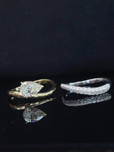 Load image into Gallery viewer, LUOWEND 18K Yellow Gold Fine Jewelry Real Natural Diamond Ring for Women