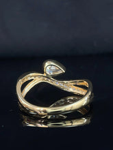Load image into Gallery viewer, LUOWEND 18K Yellow Gold Fine Jewelry Real Natural Diamond Ring for Women