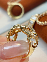 Load image into Gallery viewer, LUOWEND 18K Yellow Gold Fine Jewelry Real Natural Diamond Ring for Women