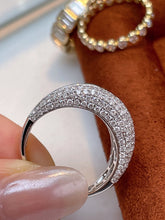 Load image into Gallery viewer, LUOWEND 18K White Gold Fine Jewelry Real Natural Diamond Ring for Women