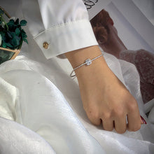 Load image into Gallery viewer, LUOWEND 18K White Gold Real Natural Diamond Bracelet for Women