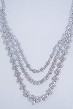 Load image into Gallery viewer, LUOWEND 18K White Gold Real Natural Diamond Necklace for Women