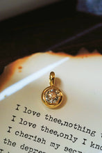 Load image into Gallery viewer, LUOWEND 18K Yellow Gold Real Natural Diamond Pendant Necklace for Women