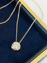 Load image into Gallery viewer, LUOWEND 18K Yellow Gold Natural Diamond Necklace for Women
