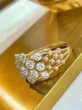 Load image into Gallery viewer, LUOWEND 18k Yellow Gold Fine Jewelry Real Natural Diamond Ring for Women