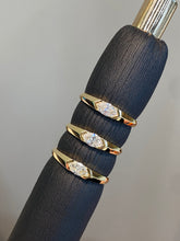 Load image into Gallery viewer, LUOWEND 18K Yellow Gold Natural Diamond Ring for Women