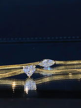 Load image into Gallery viewer, LUOWEND 18K Yellow Gold Real Natural Diamond Necklace for Women
