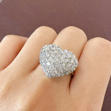 Load image into Gallery viewer, LUOWEND 18K White Gold Natural Diamond Ring for Women