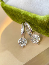 Load image into Gallery viewer, LUOWEND 18K White/Yellow Gold Fine Jewelry Real Natural Diamond Earrings for Women