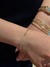 Load image into Gallery viewer, LUOWEND 18K Yellow Gold Fine Jewelry Real Natural Diamond Bracelet for Women
