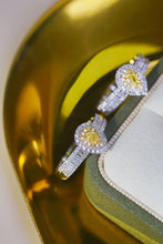 Load image into Gallery viewer, LUOWEND 18K White Gold Natural Yellow Diamond Ring for Women