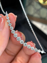 Load image into Gallery viewer, LUOWEND 18K White Gold Real Natural Diamond Pendant Necklace for Women