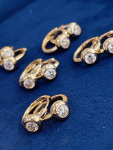 Load image into Gallery viewer, LUOWEND 18K White/Yellow Gold Fine Jewelry Real Natural Diamond Earrings for Women