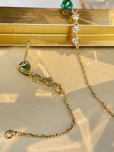 Load image into Gallery viewer, LUOWEND 18K Yellow Gold Fine Jewelry Real Natural Emerald Earrings for Women